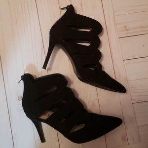 Black Nine West Open Bootie